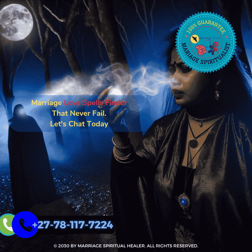 A figure standing in a moonlit forest, surrounded by swirling mist and holding a glowing amulet, muttering incantations as a beam of light shoots from their hand towards a distant figure.