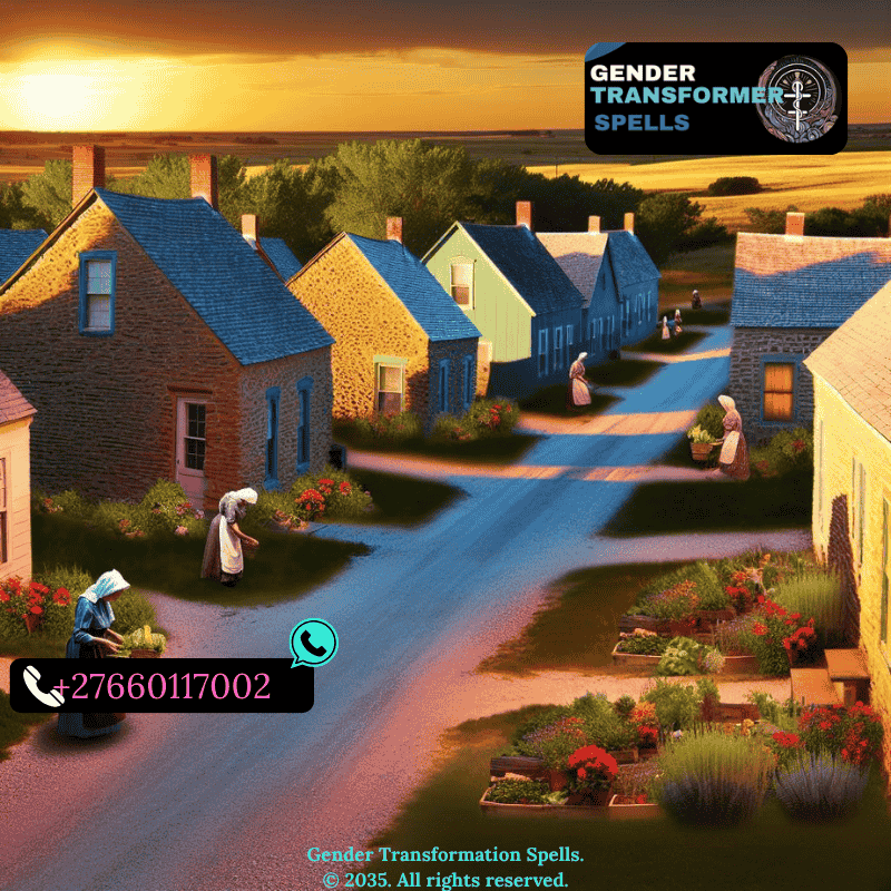 A peaceful image of a small town in Nebraska with a quaint charm, where love spells are believed to hold the key to a successful marriage.