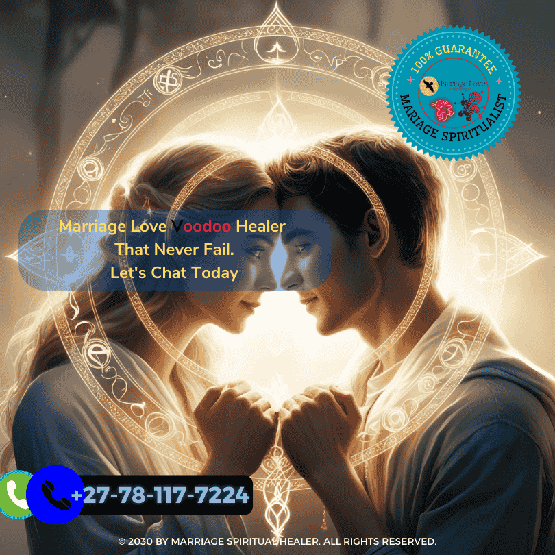 A serene, dreamlike setting with intricate, magical symbols surrounding two people deeply in love. The couple is surrounded by a soft, glowing light, their eyes locked in a powerful gaze of passio (1)