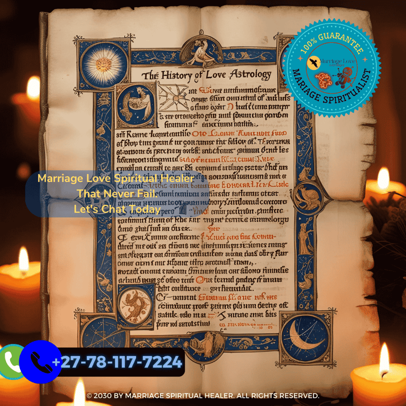 Ancient manuscript depicting the history of love astrology Ancient manuscript depicting the history of love astrology