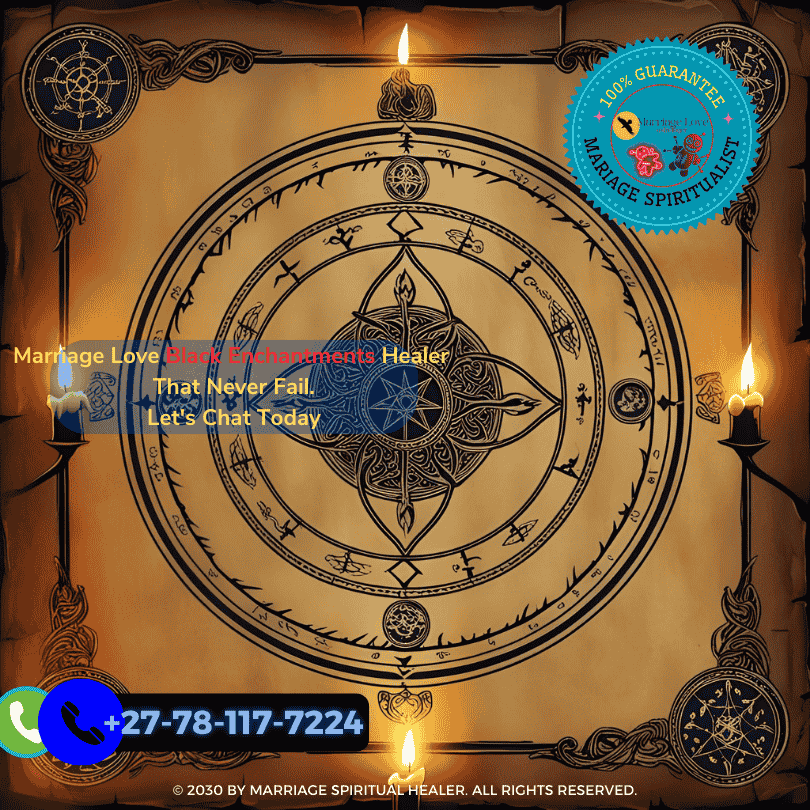 Illustrated grimoire page showing a protective enchantment circle