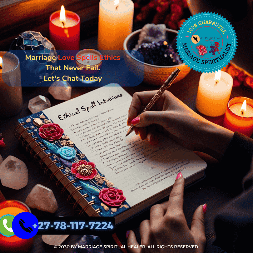 Practitioner writing ethical spell intentions Practitioner writing ethical spell intentions