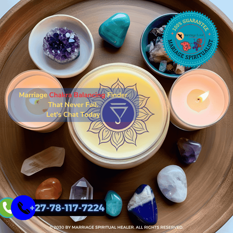 Sacral chakra ritual with candles and crystals
