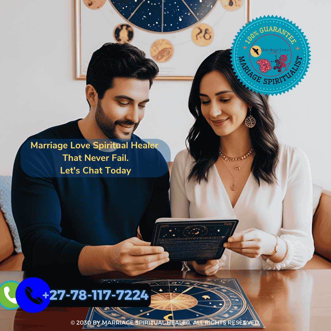 Astrologer reading a synastry chart for a couple
