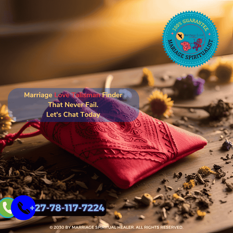 DIY red herbal amulet pouch for love