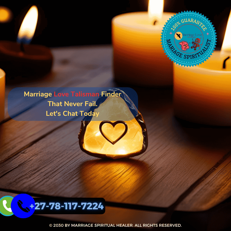 Love talisman being charged by candlelight