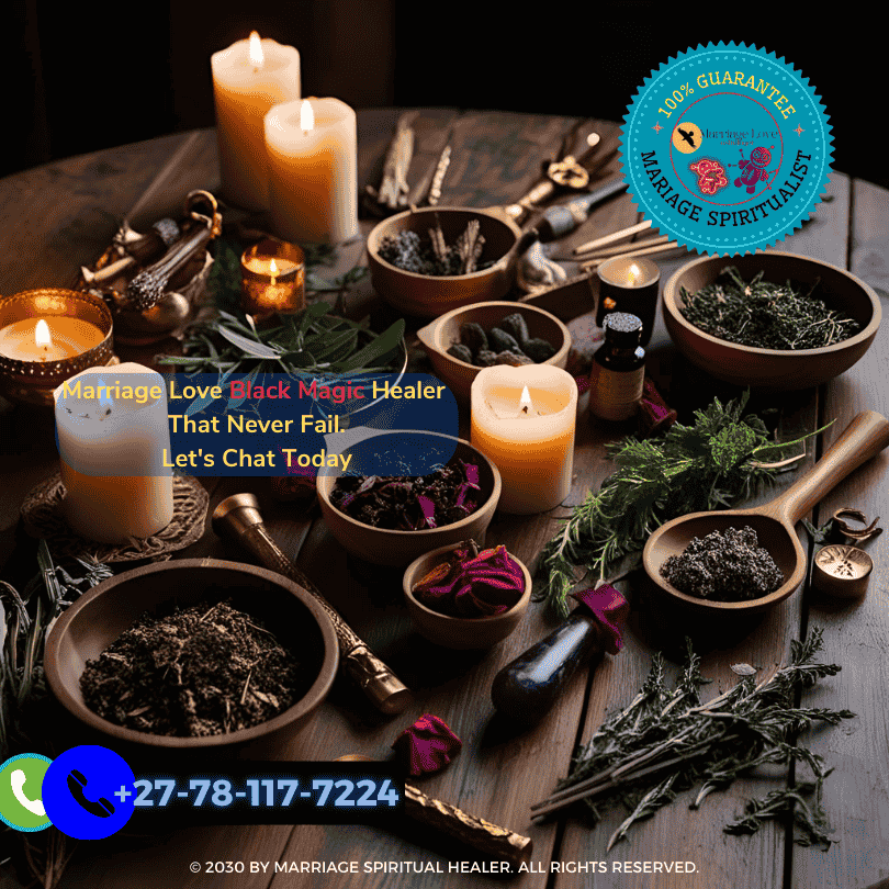 Magical tools and herbs for black enchantment rituals