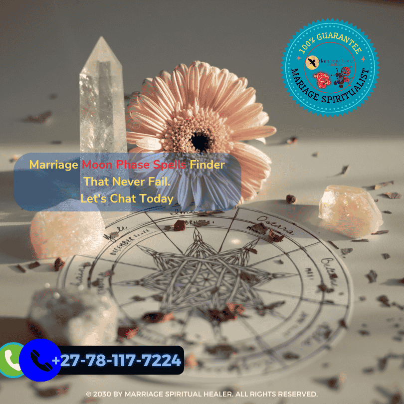 Moon altar with crystals, herbs, and rose petals for spellwork (2)