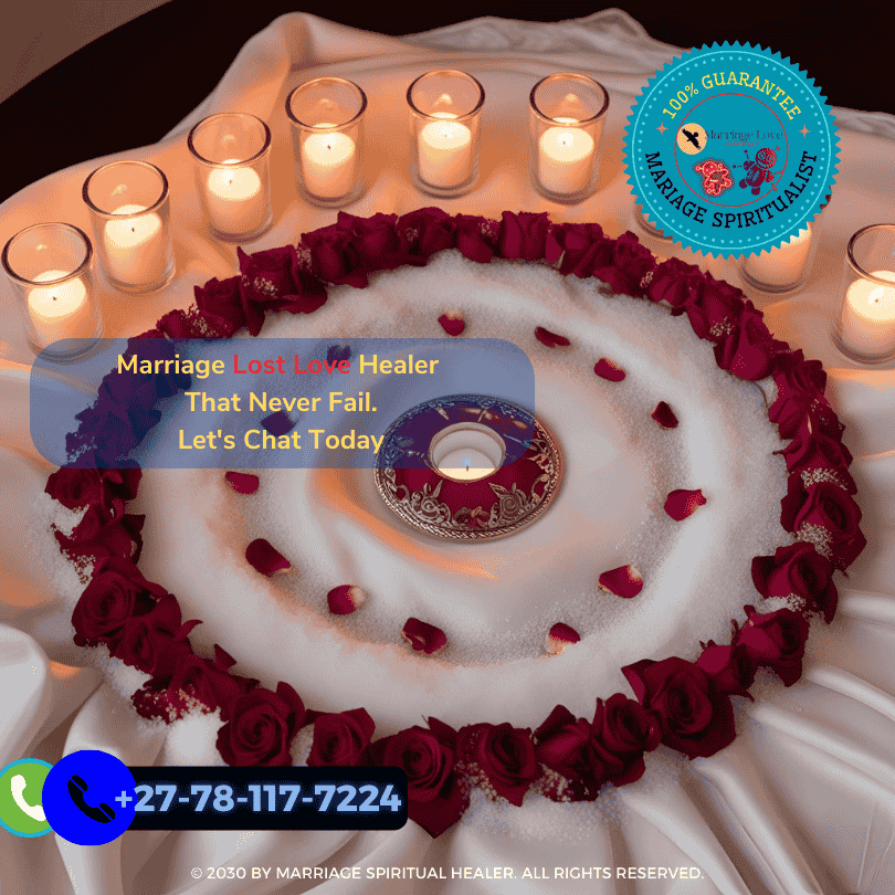 Protective salt and rose circle prepared for marital harmony ceremony