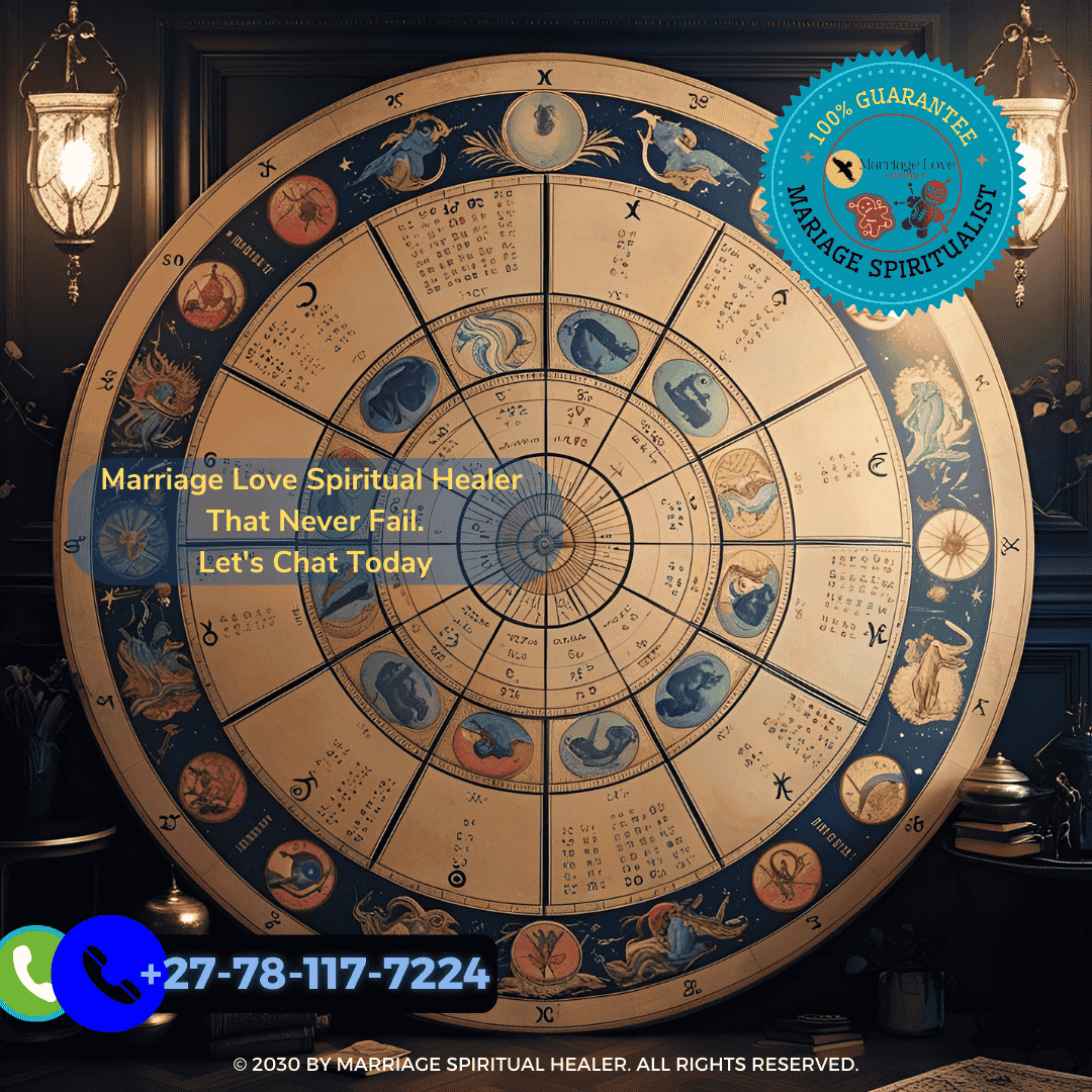 Astrology compatibility chart showing overlay of natal planets